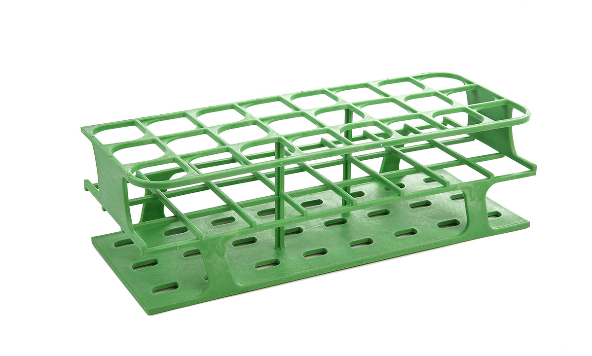 OneRack® Tube Rack Full POM 30mm 24-Place, Green