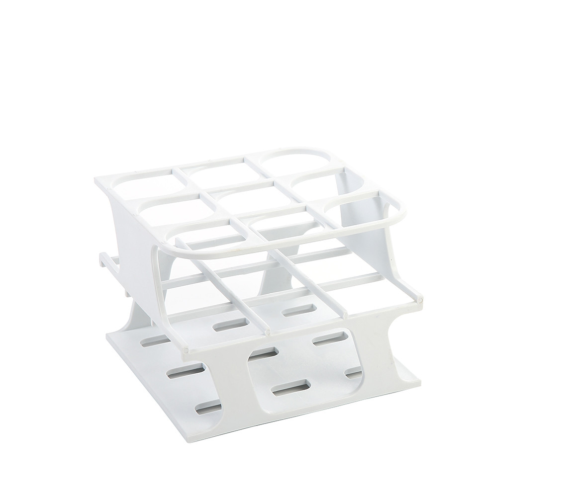 OneRack® Tube Rack Half POM 30mm 9-Place, White