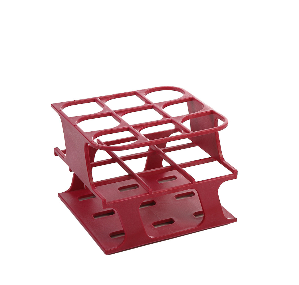OneRack® Tube Rack Half POM 30mm 9-Place, Magenta
