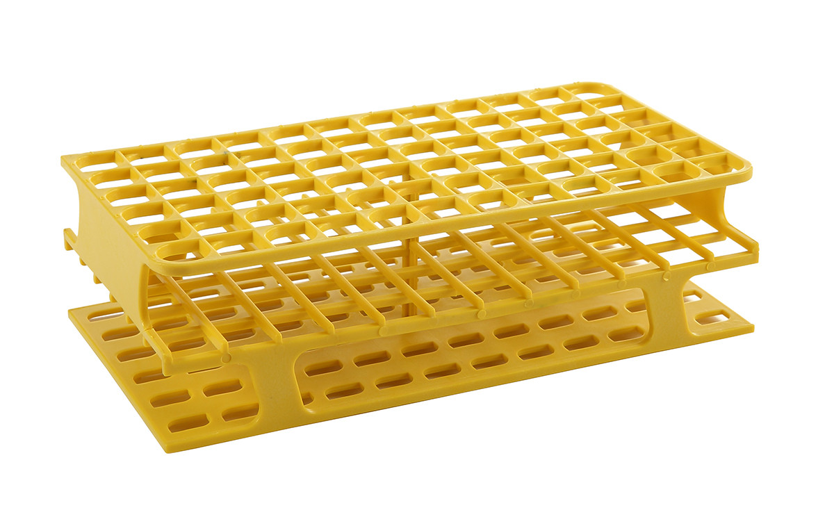 OneRack® Tube Rack Full POM 13mm 72-Place, Yellow