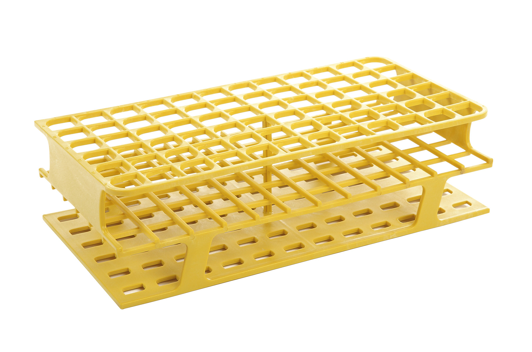 OneRack® Tube Rack Full POM 16mm 72-Place, Yellow