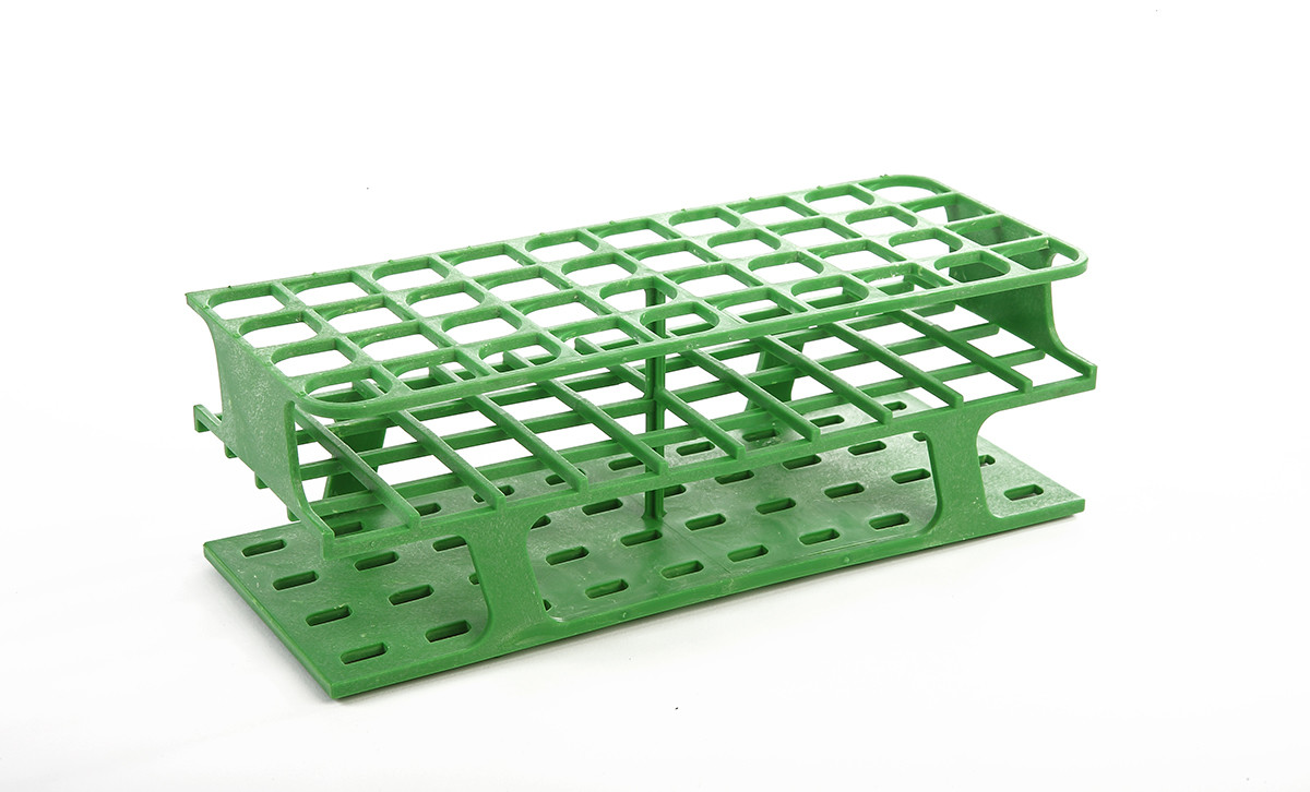 OneRack® Tube Rack Full POM 20mm 40-Place, Green