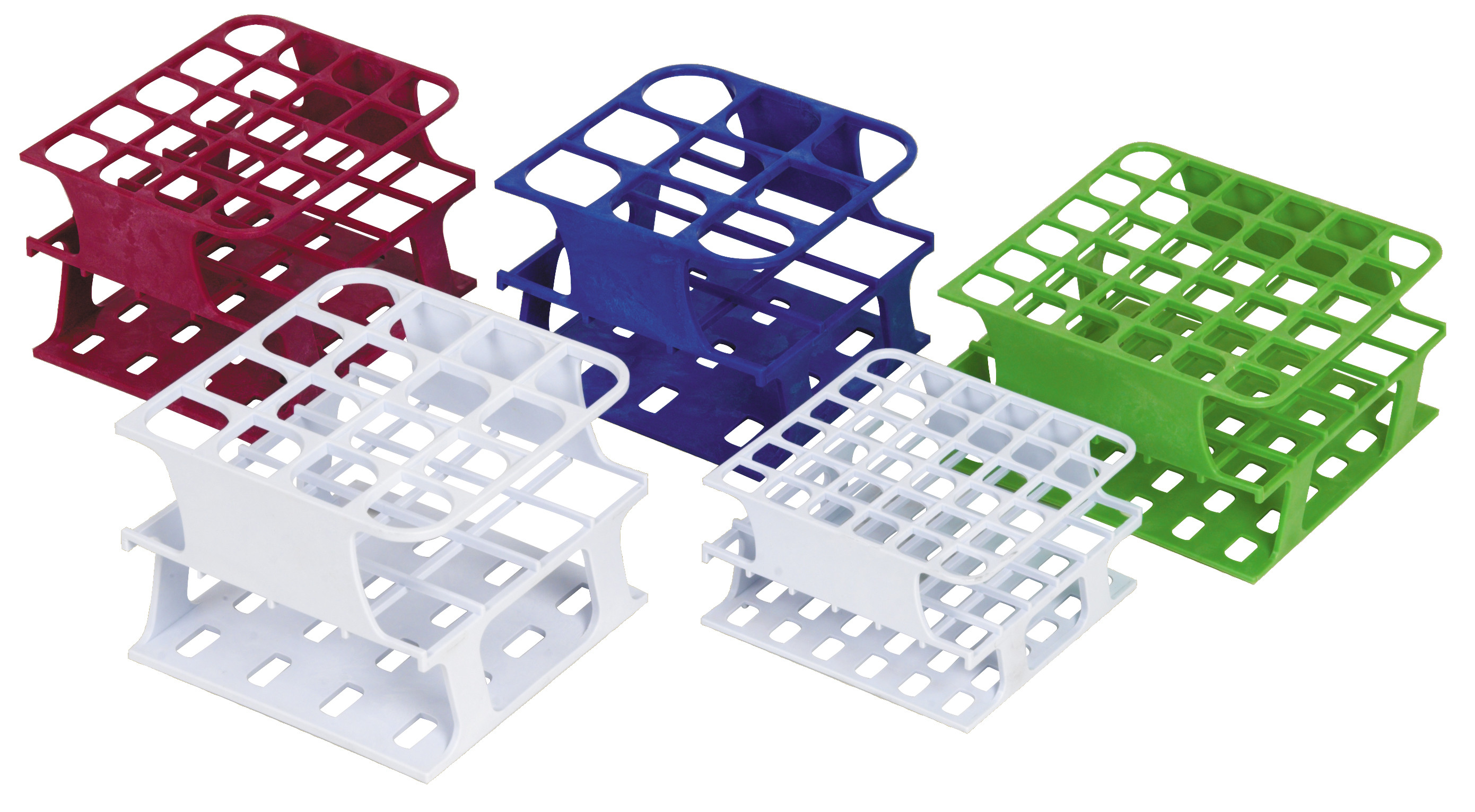 OneRack® Tube Rack Half POM 20mm 20-Place, Green