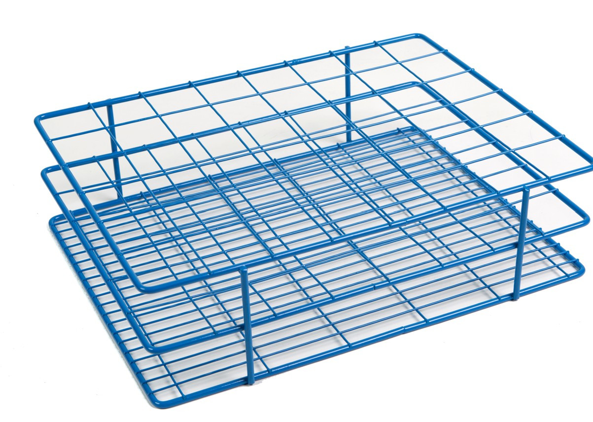Coated Wire Tube Rack 25-30mm 50mL Tubes, 6x8 Format, Blue
