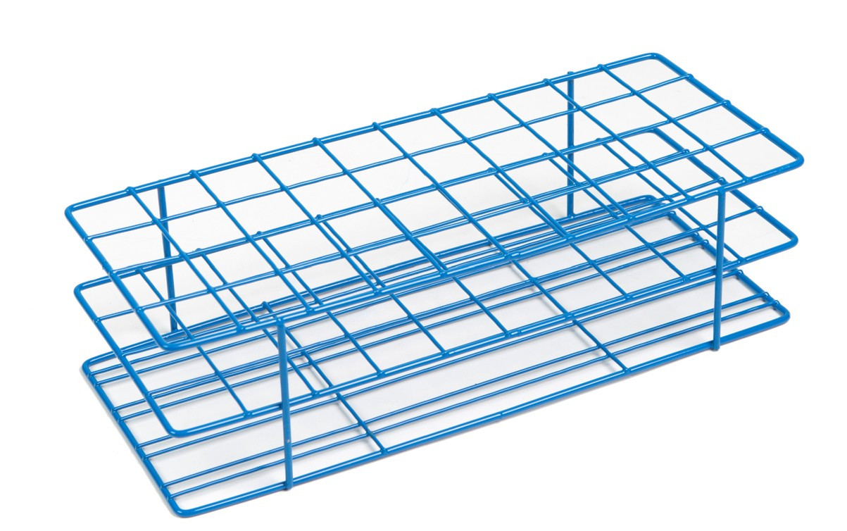 Coated Wire Tube Rack 20-25 mm 4 x 10 Format, Blue