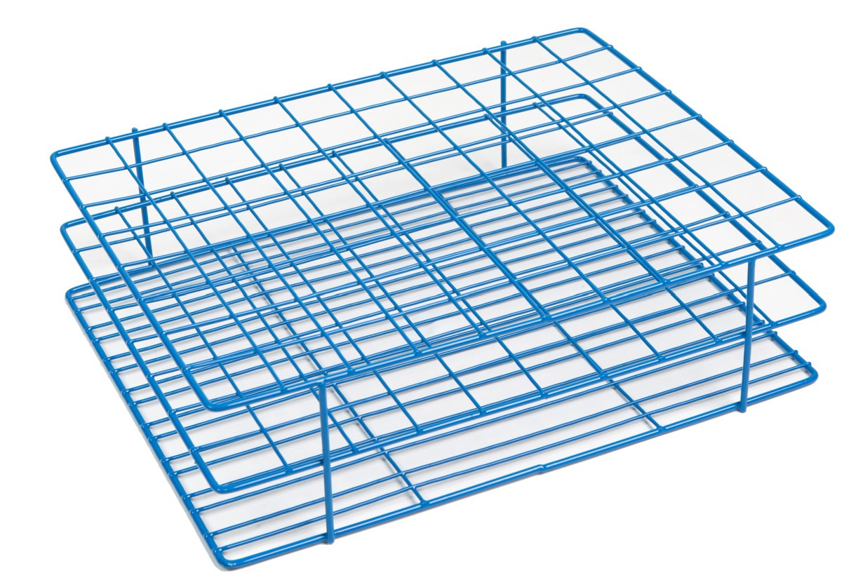 Coated Wire Tube Rack 20-25mm 8x10 Format, Blue