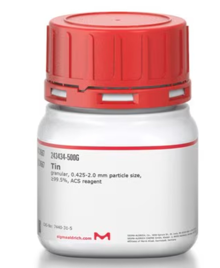 243434-100G Tin Granular, 0.425-2.0 mm particle size, ≥99.5%, ACS Reagent, 100G