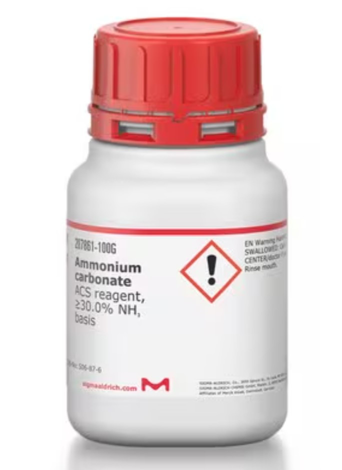 207861-100G Ammonium Carbonate, ACS reagent, ≥30.0% NH3 basis, 100G