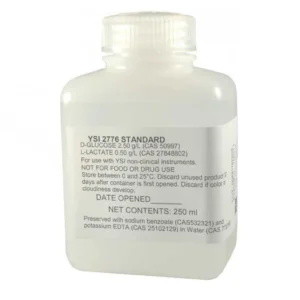YSI 2776 Dextrose/Lactate Calibrator, 2.5g/L Dextrose, 0.5 g/L Lactate, 250 Ml