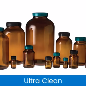 Qorpak Ultra-Clean Amber Wide-Mouth Packer Bottle